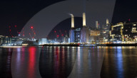 Line of Light Festival, above Nine Elms & Battersea Power Station, London.