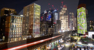 Line of Light Festival, above Nine Elms & Battersea Power Station, London.