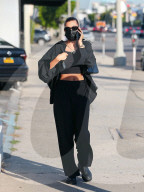 Hailey Bieber Running Errands in all Black Outfit