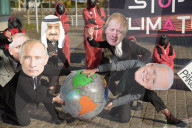 Activists begin Squid Game protest at COP26.