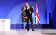 Prince William with Vinisha Umashankar  at the EarthShot Prize at Cop26