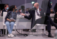 Prince William with Vinisha Umashankar  at the EarthShot Prize at Cop26