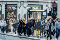 Shoppers on Oxford Street in London.
