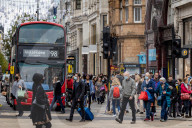 Shoppers on Oxford Street in London.