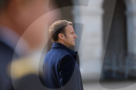 NEWS - Präsident Emmanuel Macron an der militärischen Zeremonie der Waffenübergabe in Paris