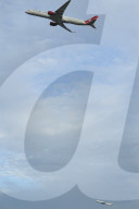 Historic dual-take off from Heathrow celebrates return of US travel.