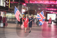 Historic dual-take off from Heathrow celebrates return of US travel.