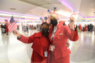 Historic dual-take off from Heathrow celebrates return of US travel.