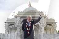 Boris Johnson and Priti Patel visit Neasden Temple