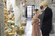 Boris Johnson and Priti Patel visit Neasden Temple
