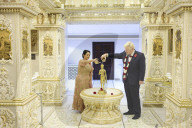 Boris Johnson and Priti Patel visit Neasden Temple