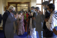 Boris Johnson and Priti Patel visit Neasden Temple