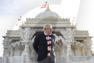 Boris Johnson and Priti Patel visit Neasden Temple
