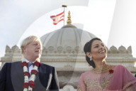 Boris Johnson and Priti Patel visit Neasden Temple