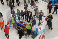 Commuters stop for the two minute silence for the fallen heroes of World War One on Armistice Day at Waterloo Station, London.