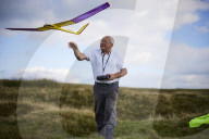 Gliders in Lancashire: model aircraft enthusiasts.
Guardian photojournalist Christopher Thomond spent some time with model aircraft enthusiasts who were launching their slope-soaring gliders off the hillside at Nick of Pendle.