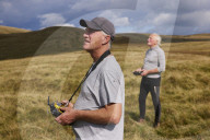 Gliders in Lancashire: model aircraft enthusiasts.
Guardian photojournalist Christopher Thomond spent some time with model aircraft enthusiasts who were launching their slope-soaring gliders off the hillside at Nick of Pendle.