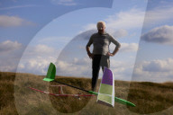 Gliders in Lancashire: model aircraft enthusiasts.
Guardian photojournalist Christopher Thomond spent some time with model aircraft enthusiasts who were launching their slope-soaring gliders off the hillside at Nick of Pendle.
