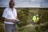 Gliders in Lancashire: model aircraft enthusiasts.
Guardian photojournalist Christopher Thomond spent some time with model aircraft enthusiasts who were launching their slope-soaring gliders off the hillside at Nick of Pendle.