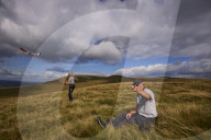 Gliders in Lancashire: model aircraft enthusiasts.
Guardian photojournalist Christopher Thomond spent some time with model aircraft enthusiasts who were launching their slope-soaring gliders off the hillside at Nick of Pendle.
