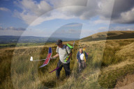 Gliders in Lancashire: model aircraft enthusiasts.
Guardian photojournalist Christopher Thomond spent some time with model aircraft enthusiasts who were launching their slope-soaring gliders off the hillside at Nick of Pendle.