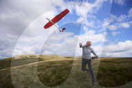 Gliders in Lancashire: model aircraft enthusiasts.
Guardian photojournalist Christopher Thomond spent some time with model aircraft enthusiasts who were launching their slope-soaring gliders off the hillside at Nick of Pendle.
