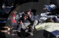 Migrants on Belarusian-Polish border