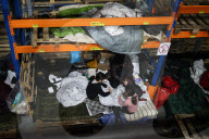 Migrants at Bruzgi Transport and Logistics Centre on Belarus-Poland border