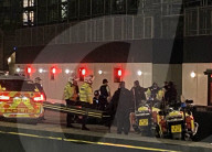 Armed Police detain soemone outside  the House of Commons