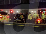 Armed Police detain soemone outside  the House of Commons