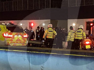 Armed Police detain soemone outside  the House of Commons