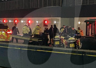 Armed Police detain soemone outside  the House of Commons