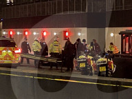 Armed Police detain soemone outside  the House of Commons
