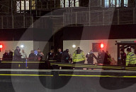 Armed Police detain soemone outside  the House of Commons