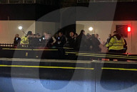 Armed Police detain soemone outside  the House of Commons