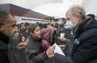 WHO delegation at migrant camp - Belarus