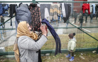 Migrants on Belarusian-Polish Border