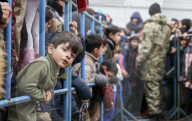 Migrants on Belarusian-Polish Border