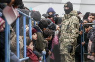 Migrants on Belarusian-Polish Border