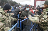 Migrants on Belarusian-Polish Border