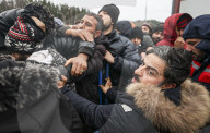 Migrants on Belarusian-Polish Border