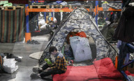 Migrants on Belarusian-Polish Border