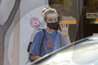 Shiloh Jolie Pitt flashes a smile and a wave as she is spotted leaving a dance class in LA.