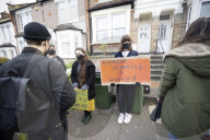 Renter activists block London eviction as end of Covid protections takes toll. Exclusive: bailiffs turned away in Abbey Wood as figures show rise in no-fault eviction notices in England
