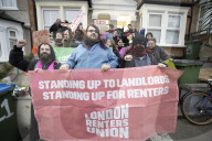 Renter activists block London eviction as end of Covid protections takes toll. Exclusive: bailiffs turned away in Abbey Wood as figures show rise in no-fault eviction notices in England