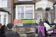 Renter activists block London eviction as end of Covid protections takes toll. Exclusive: bailiffs turned away in Abbey Wood as figures show rise in no-fault eviction notices in England
