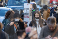 Christmas shoppers in Oxford Street 
