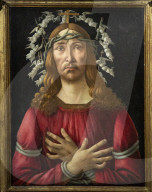 Sandro Botticelli's Man of Sorrows on view at 
at Sotheby's, London.