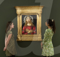 Sandro Botticelli's Man of Sorrows on view at 
at Sotheby's, London.