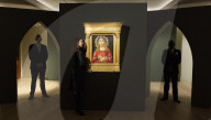 Sandro Botticelli's Man of Sorrows on view at 
at Sotheby's, London.